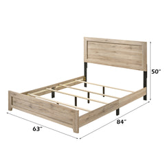 Miquell Natural Finish Queen Bed
