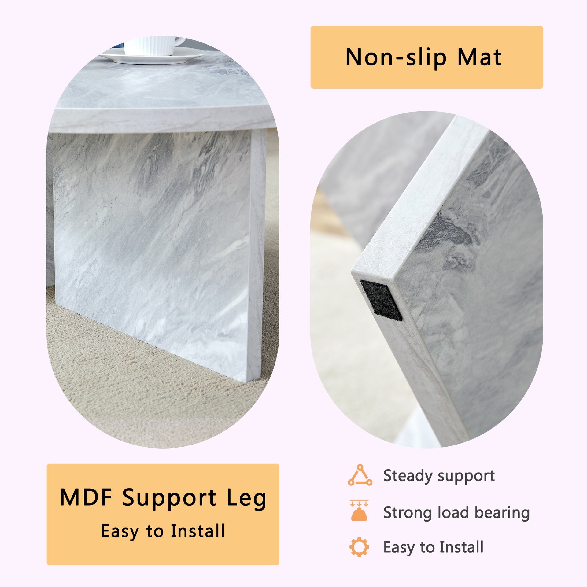 A Multi-style Decor Friendly MDF White Round Coffee Table, Featuring Modern Minimalism and Nordic Flair, with Dimensions of 31.5*31.5*13.98 Inches.