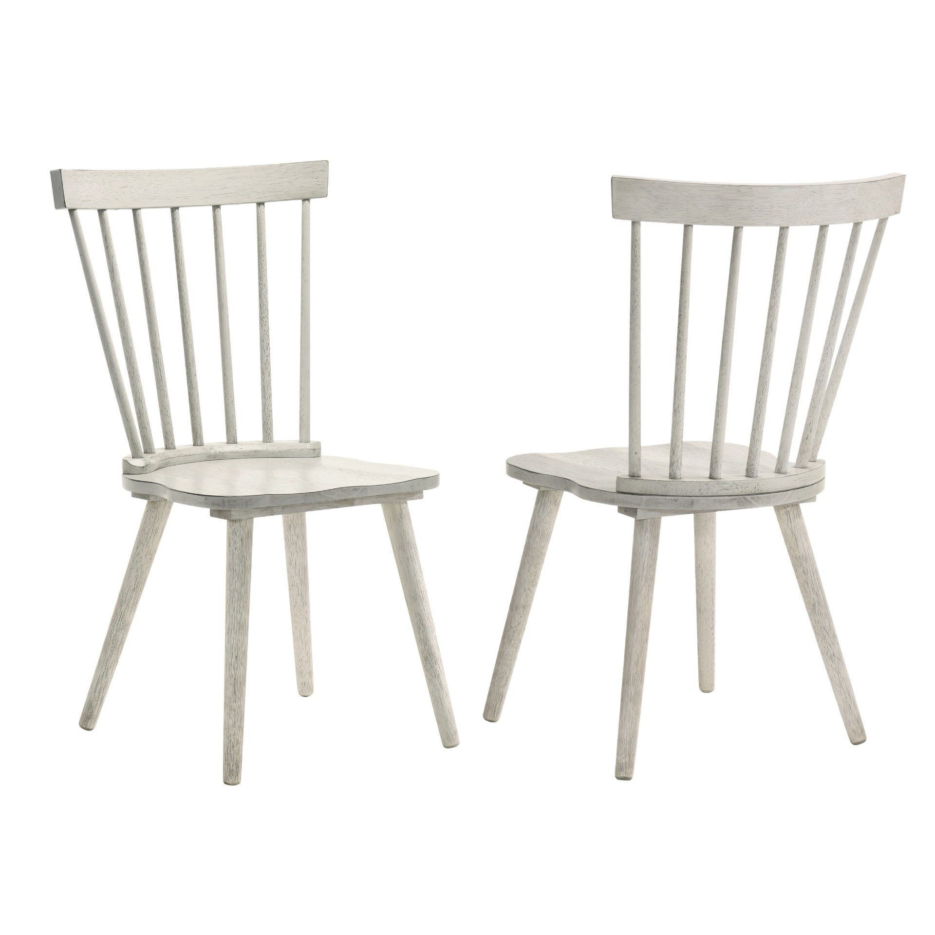 2-Piece Rustic Dining Side Chair Set, Solid Wood Frame, Farmhouse Modern Design, Easy Assembly