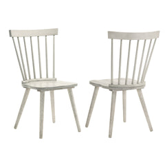 2-Piece Rustic Dining Side Chair Set, Solid Wood Frame, Farmhouse Modern Design, Easy Assembly