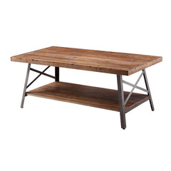 Weathered Oak and Sandy Black Storage Coffee Table