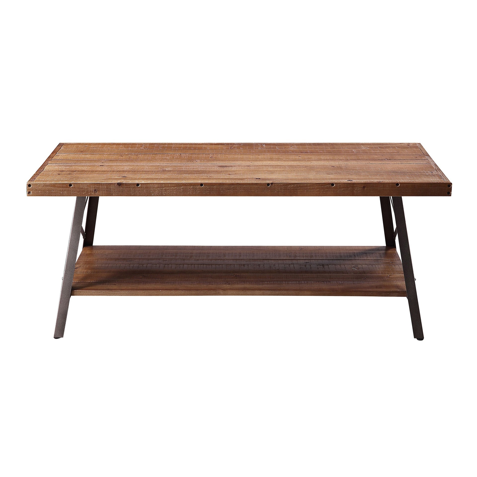 Weathered Oak and Sandy Black Storage Coffee Table