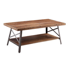 Weathered Oak and Sandy Black Storage Coffee Table