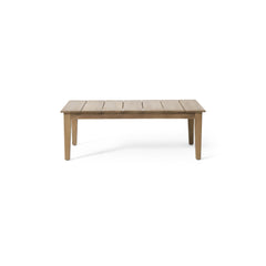 Acacia Wood Outdoor Coffee Table, Light Brown, 14'' H X 23.5'' W X 39.5'' L