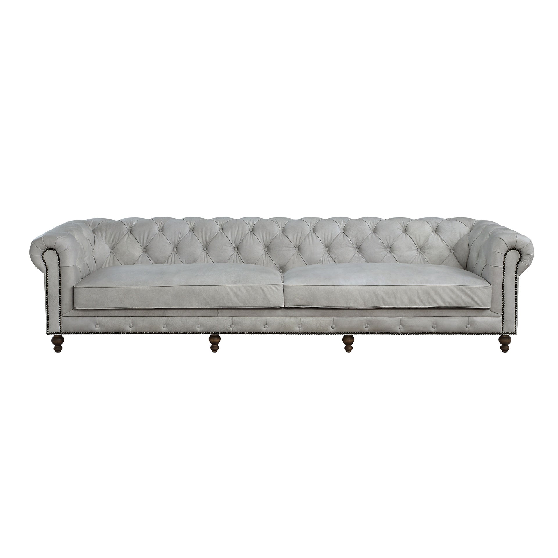 Ofer Vintage White Top Grain Leather Sofa