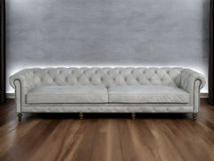 Ofer Vintage White Top Grain Leather Sofa