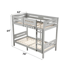 Edah Gray Finish Twin/Twin Bunk Bed
