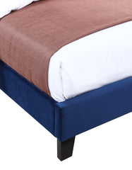 Blue Queen Upholstered Bed
