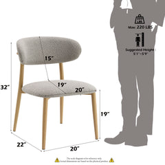Kacey Gray Boucle Finish Side Chair (Set of 2)
