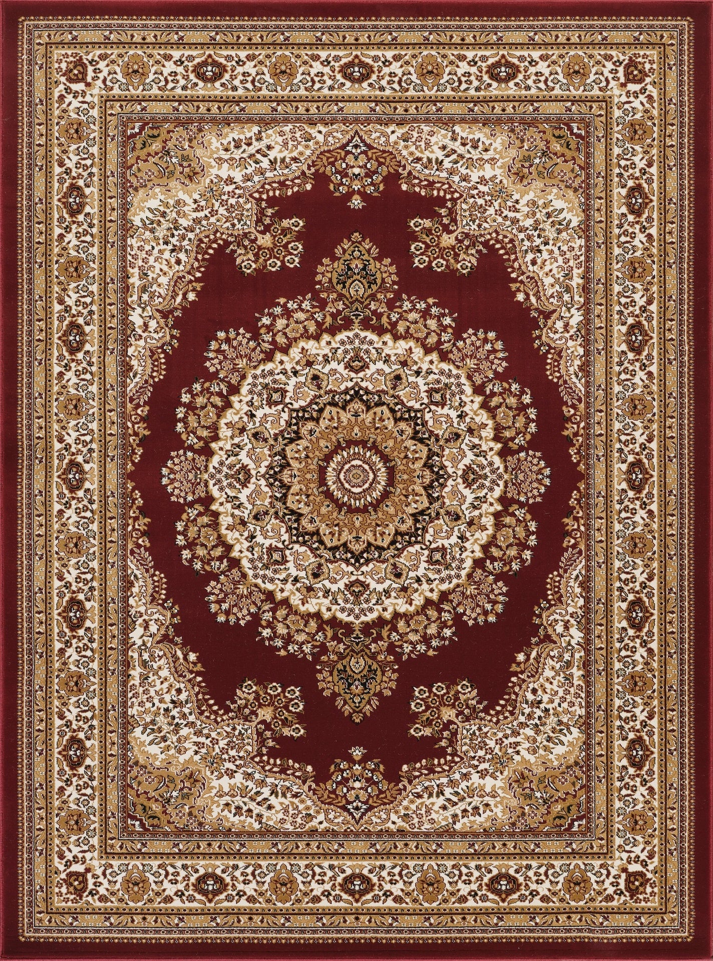 Manchester GC_HER5007 Red 2 ft. 7 in. x 9 ft. 10 in. Area Rug