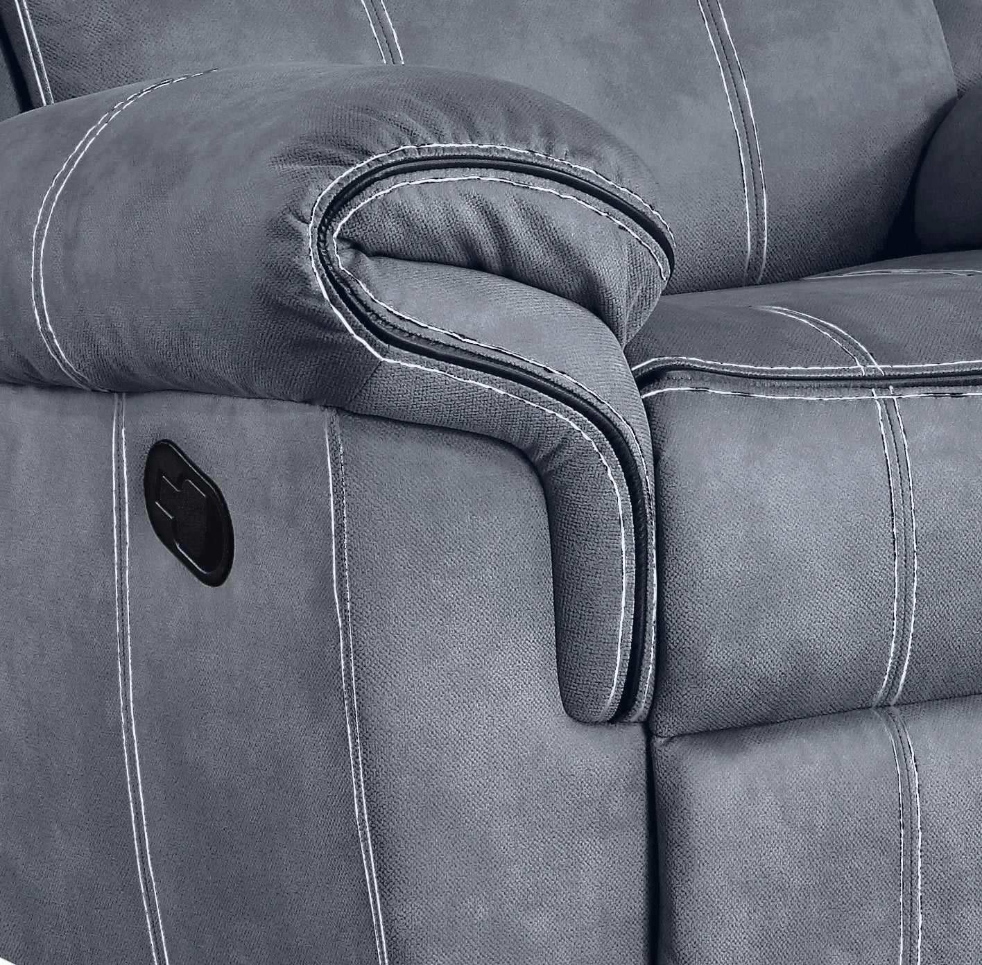 Zubaida Two Tone Gray Velvet Glider Recliner