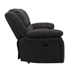Black Reclining Console Loveseat