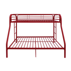 Tritan Red Finish Twin/Full Bunk Bed