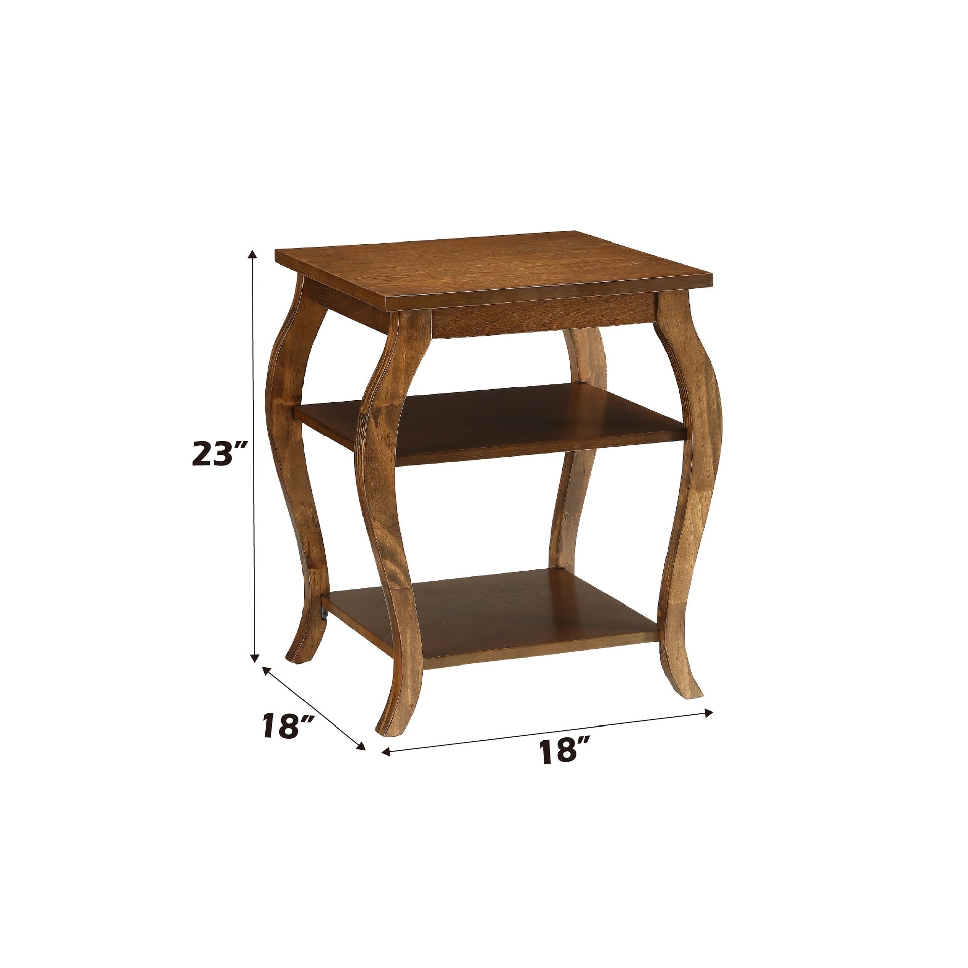 Becci Walnut Finish Accent Table