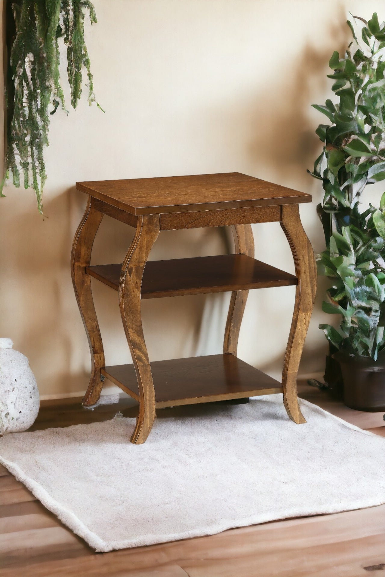 Becci Walnut Finish Accent Table