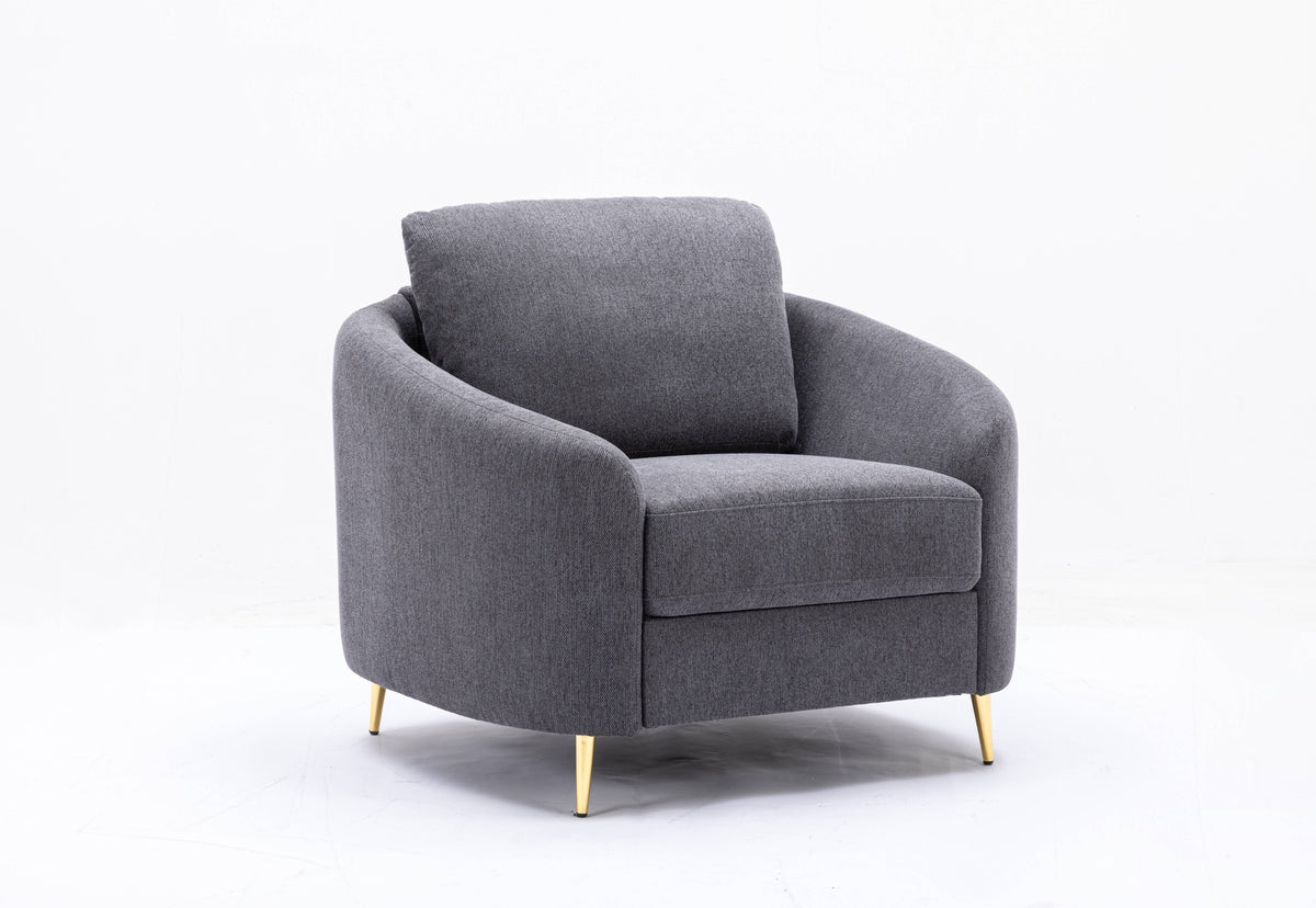 Yuina Gray Linen Chair