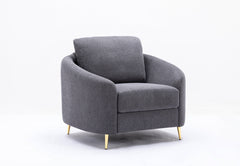 Yuina Gray Linen Chair