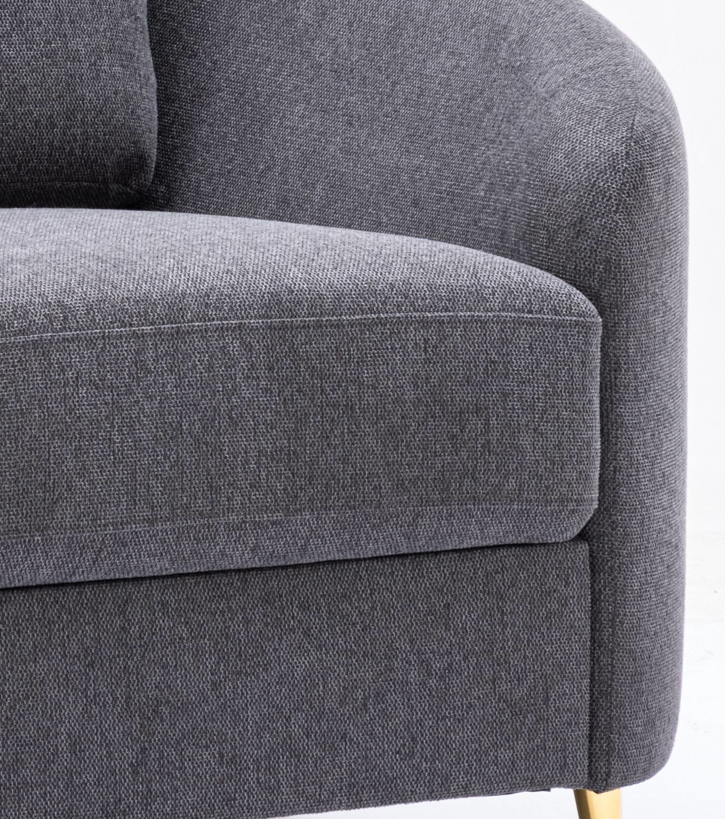 Yuina Gray Linen Chair