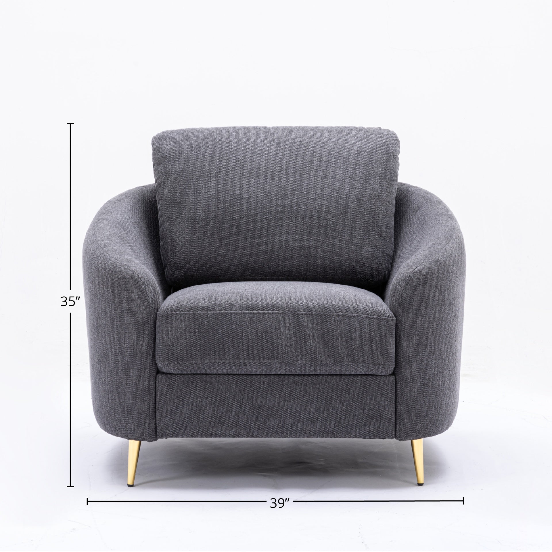 Yuina Gray Linen Chair
