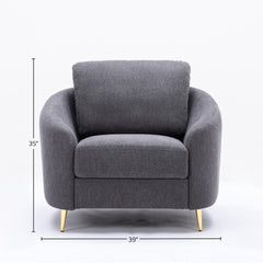 Yuina Gray Linen Chair