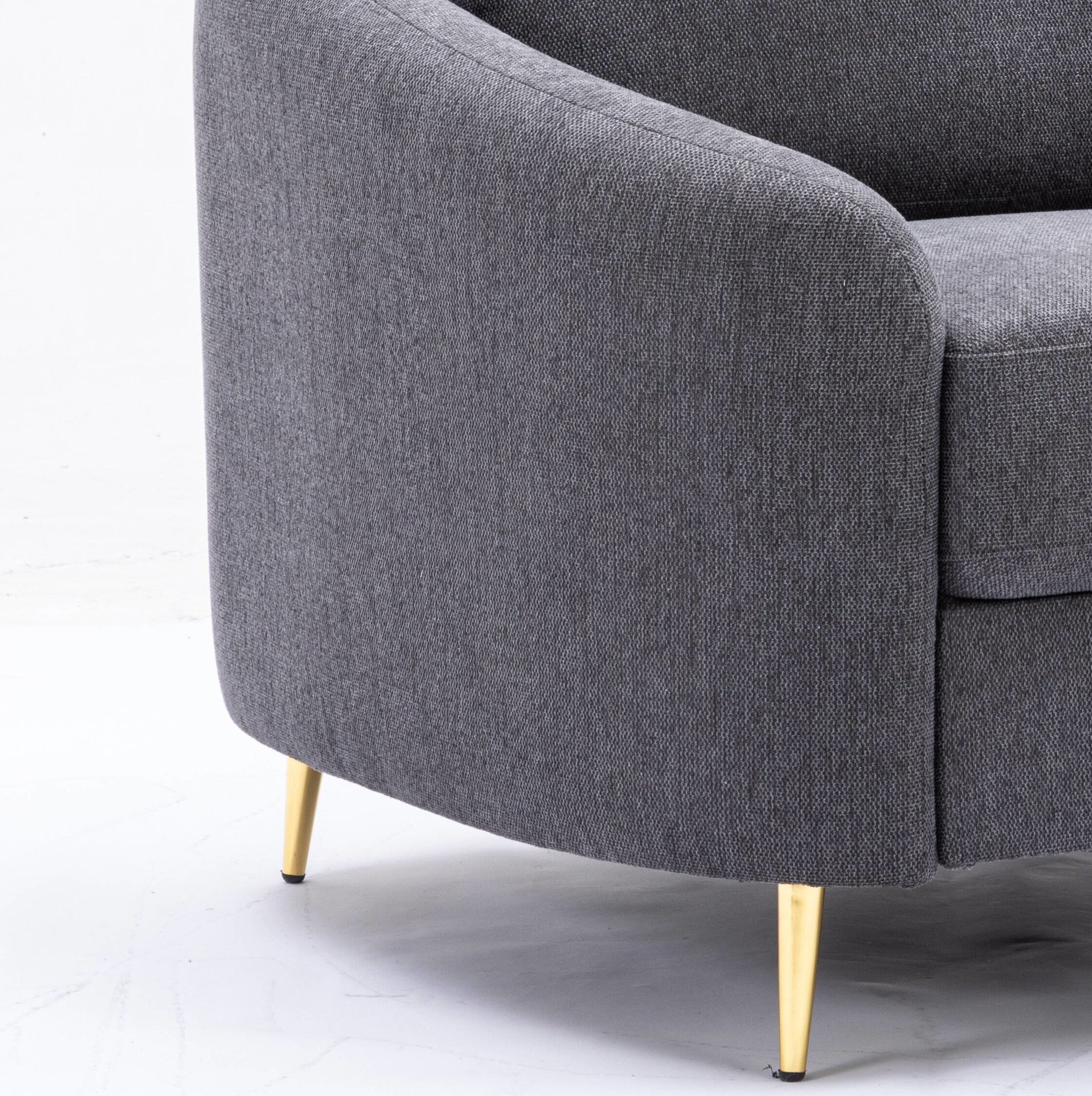 Yuina Gray Linen Chair