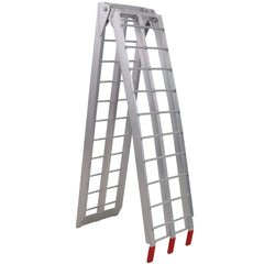 7.5FT Aluminum Loading Ramps, 1500 Lbs Capacity  per pair, With safety straps, Motorcycle Ramp, ATV Truck Ramps, Tailgate Ramps, Four Wheeler Ramps for Trucks, Lawn Mower, UTV,  1 PAIR, SILVER Color