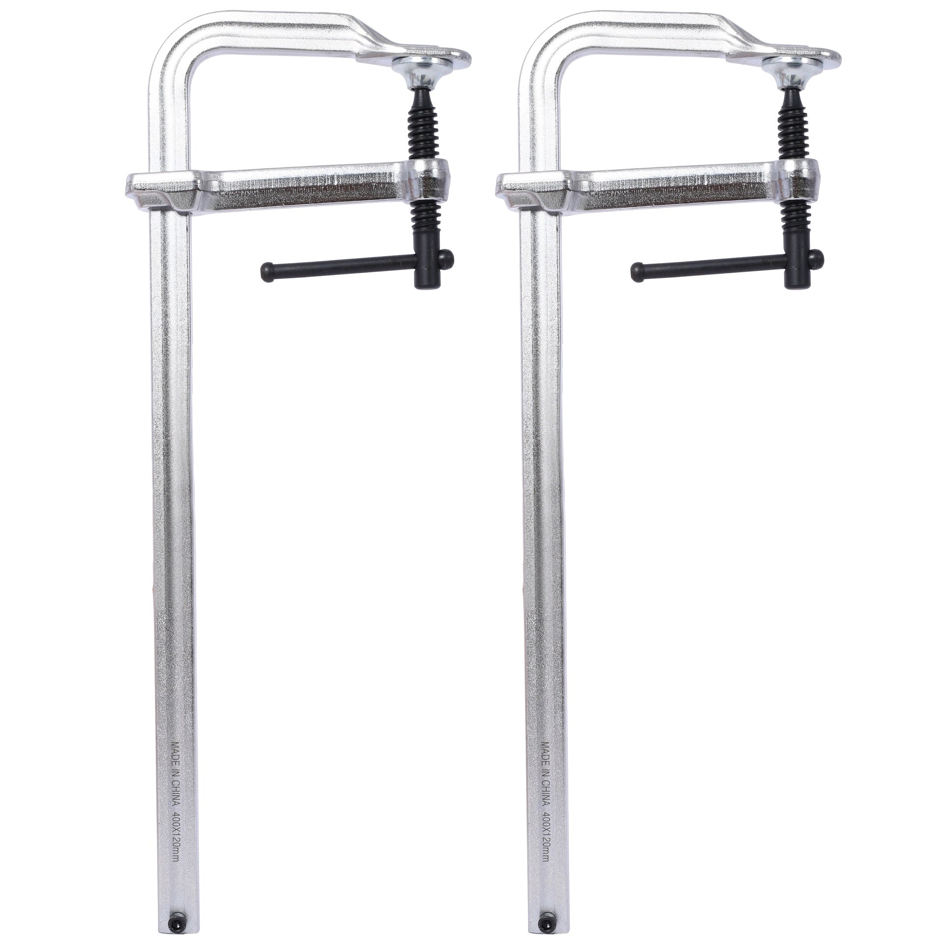 Bar Clamps Set, Drop Forged Steel Bar Clamps, Steel F Clamps for Welding, Woodworking, Metal working, DIY and Crafts,16 inch x 4-3/4 inch Throat,Pack of 2
