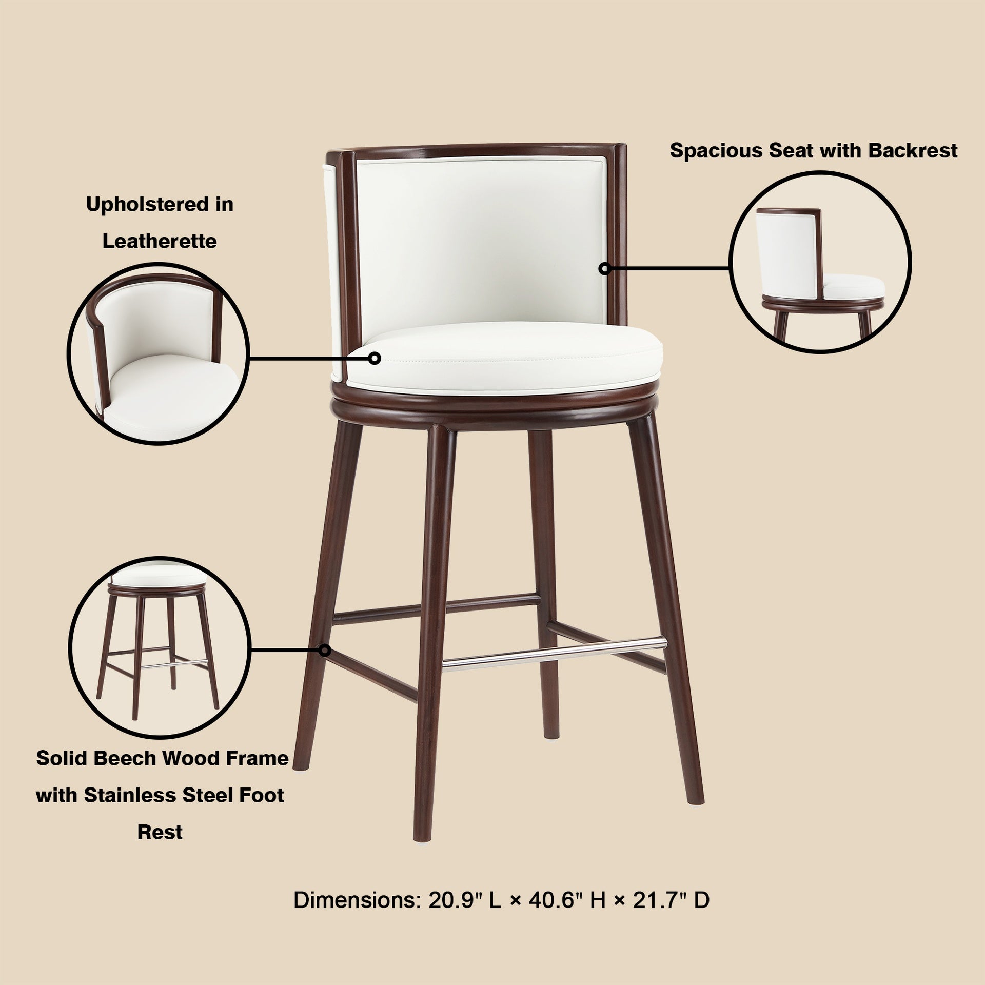 Barstool in White