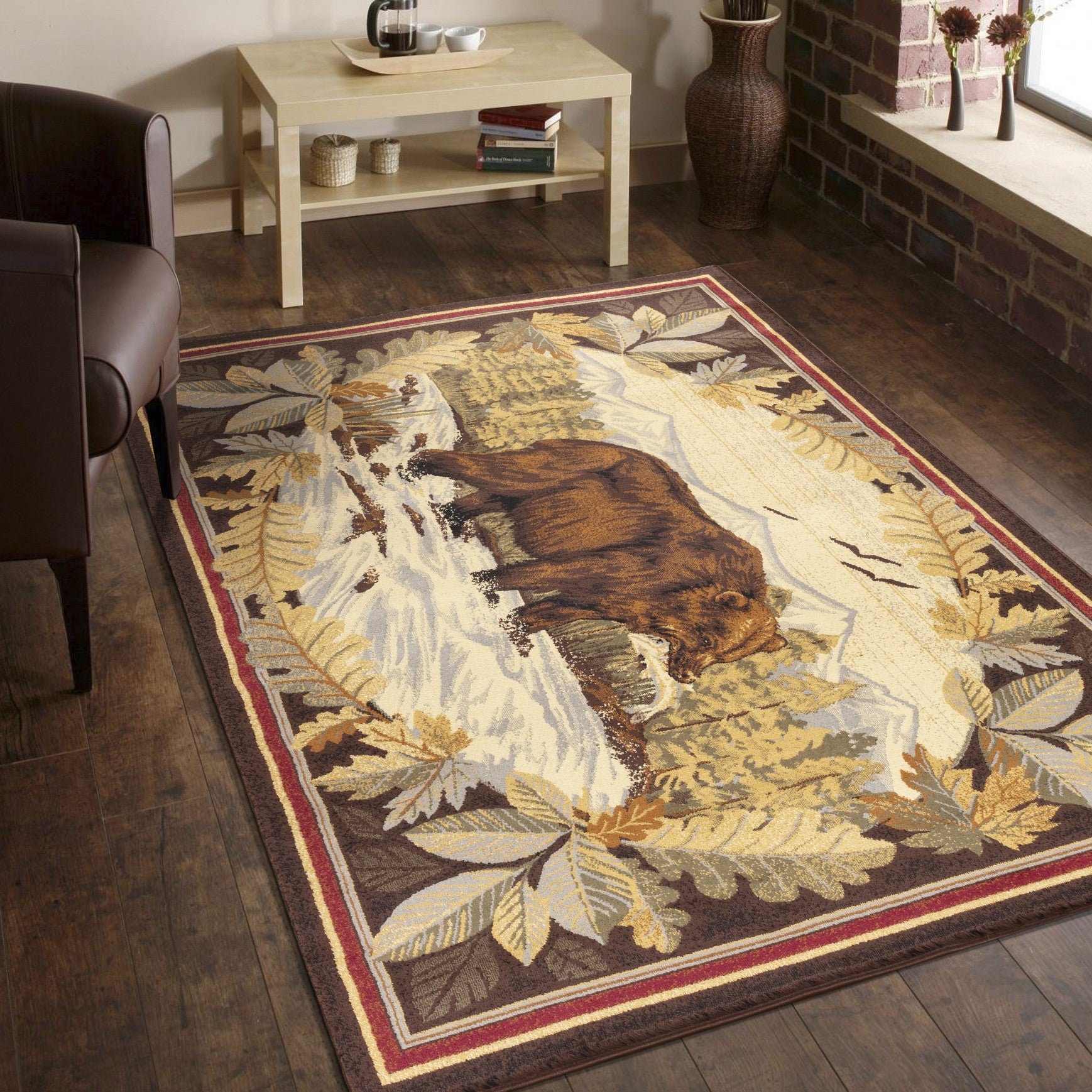 Nature's Nest GC_CBL3008 Multi 2 ft. x 3 ft. Lodge Area Rug