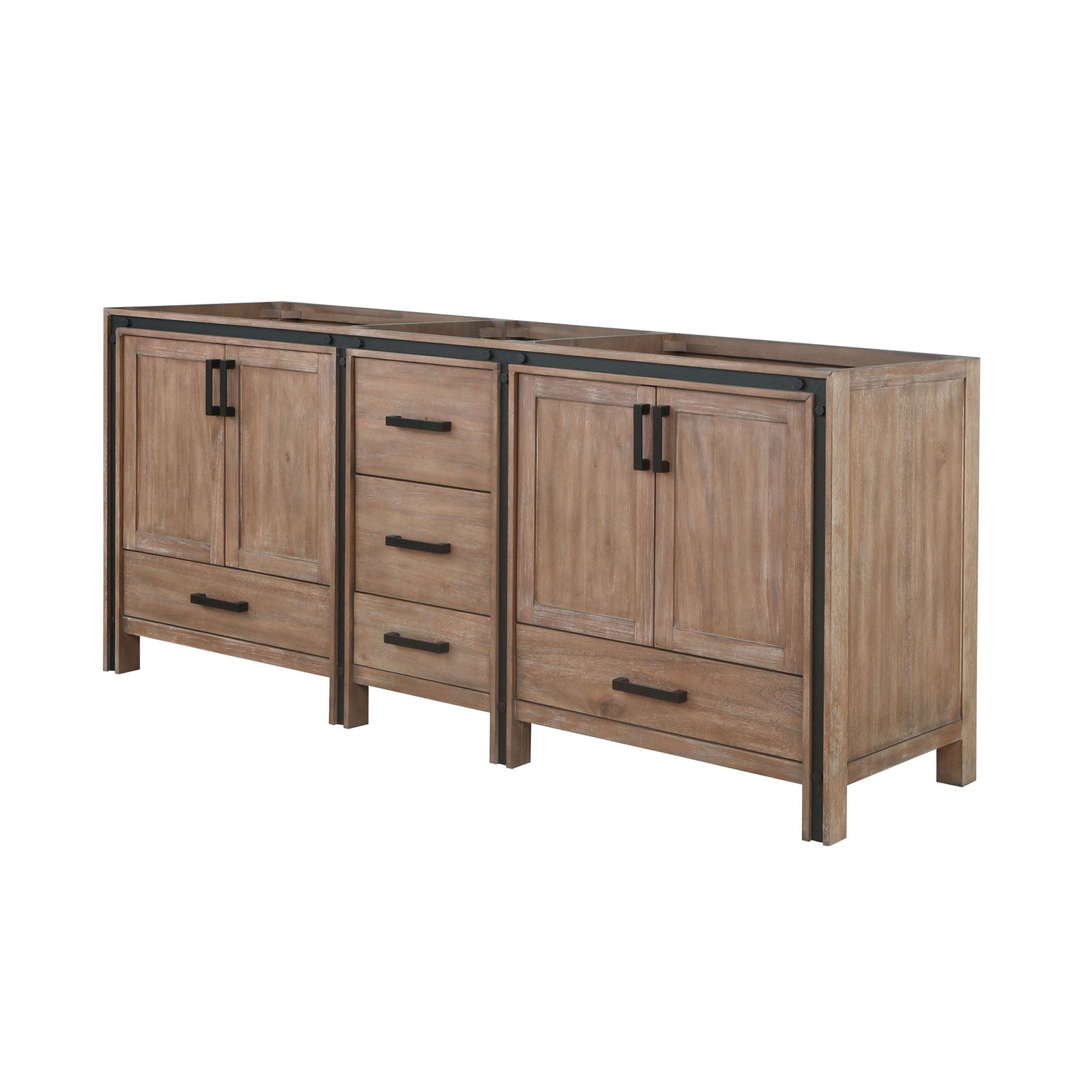 Rustic Barnwood Double Bath Vanity 80 in. W x 22 in. D