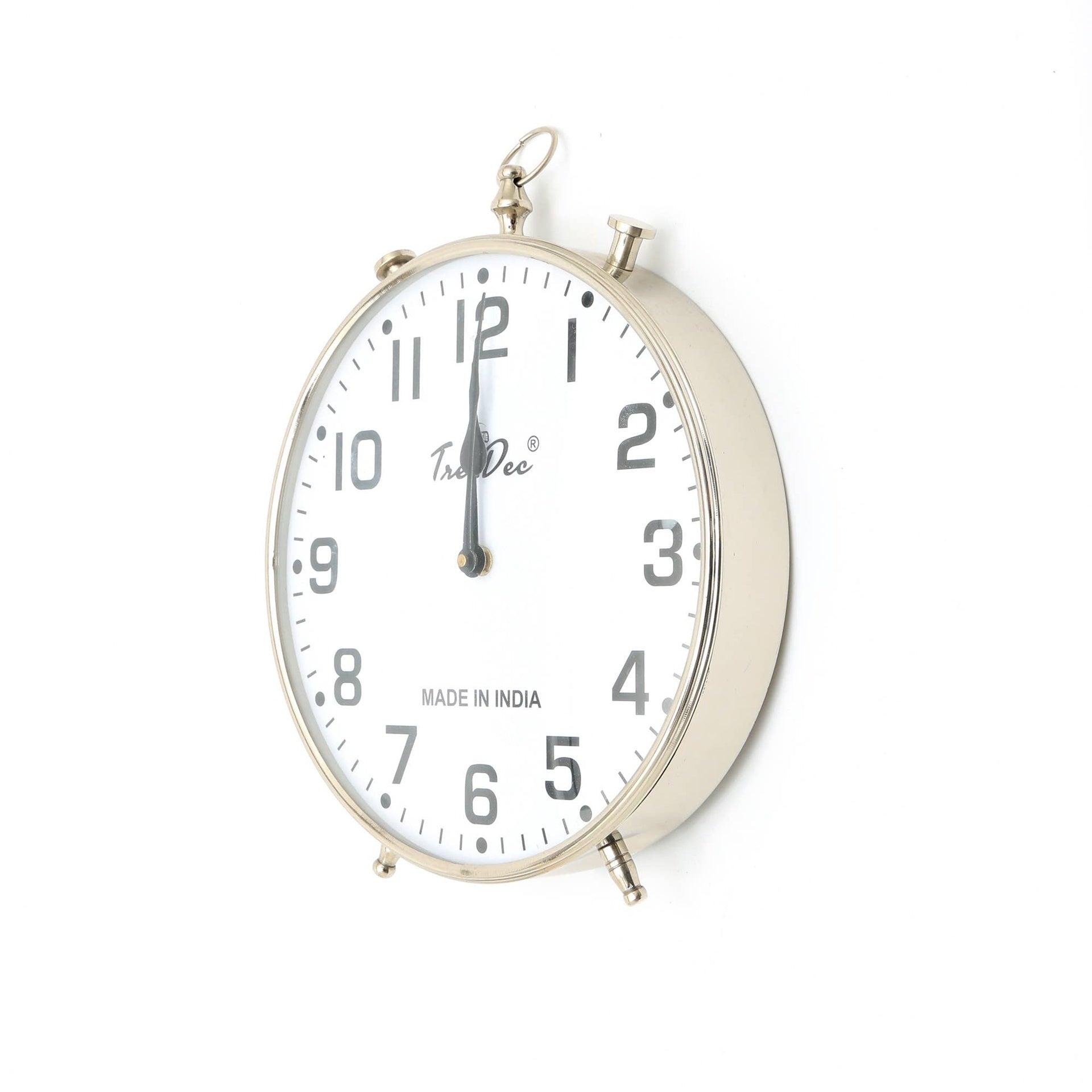 Decorative & Classic Aluminium Silver Table Clock-Desk clock