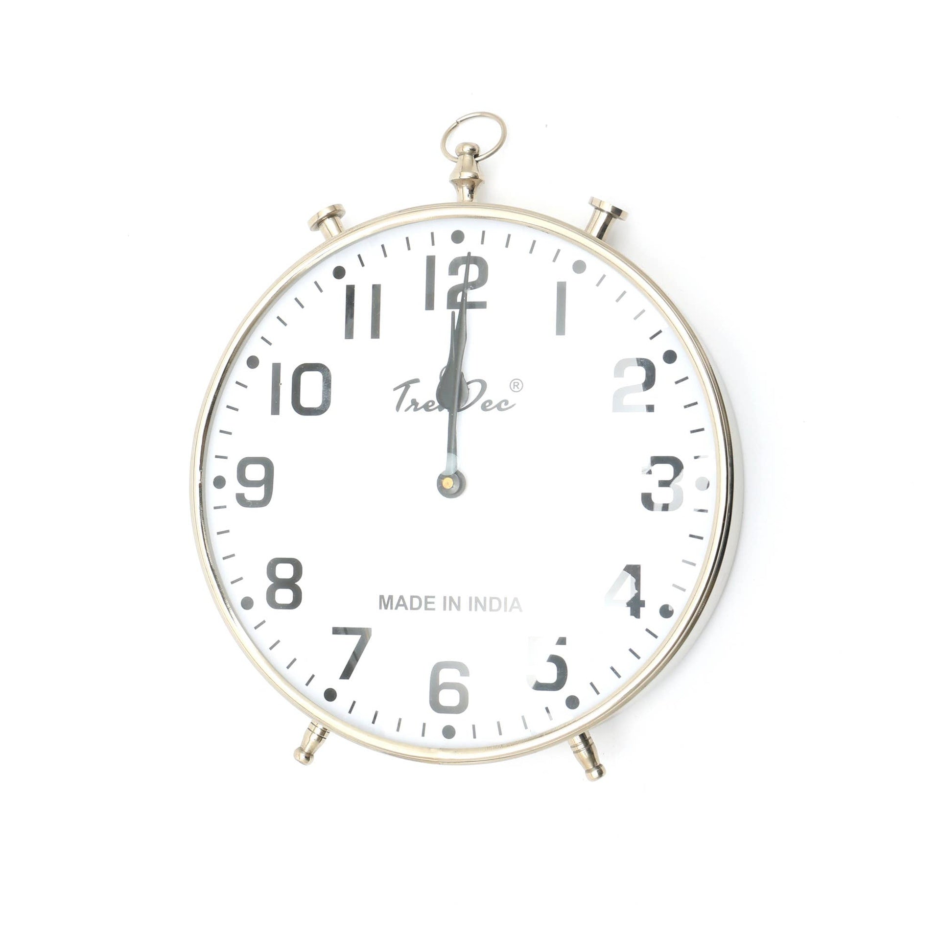 Decorative & Classic Aluminium Silver Table Clock-Desk clock