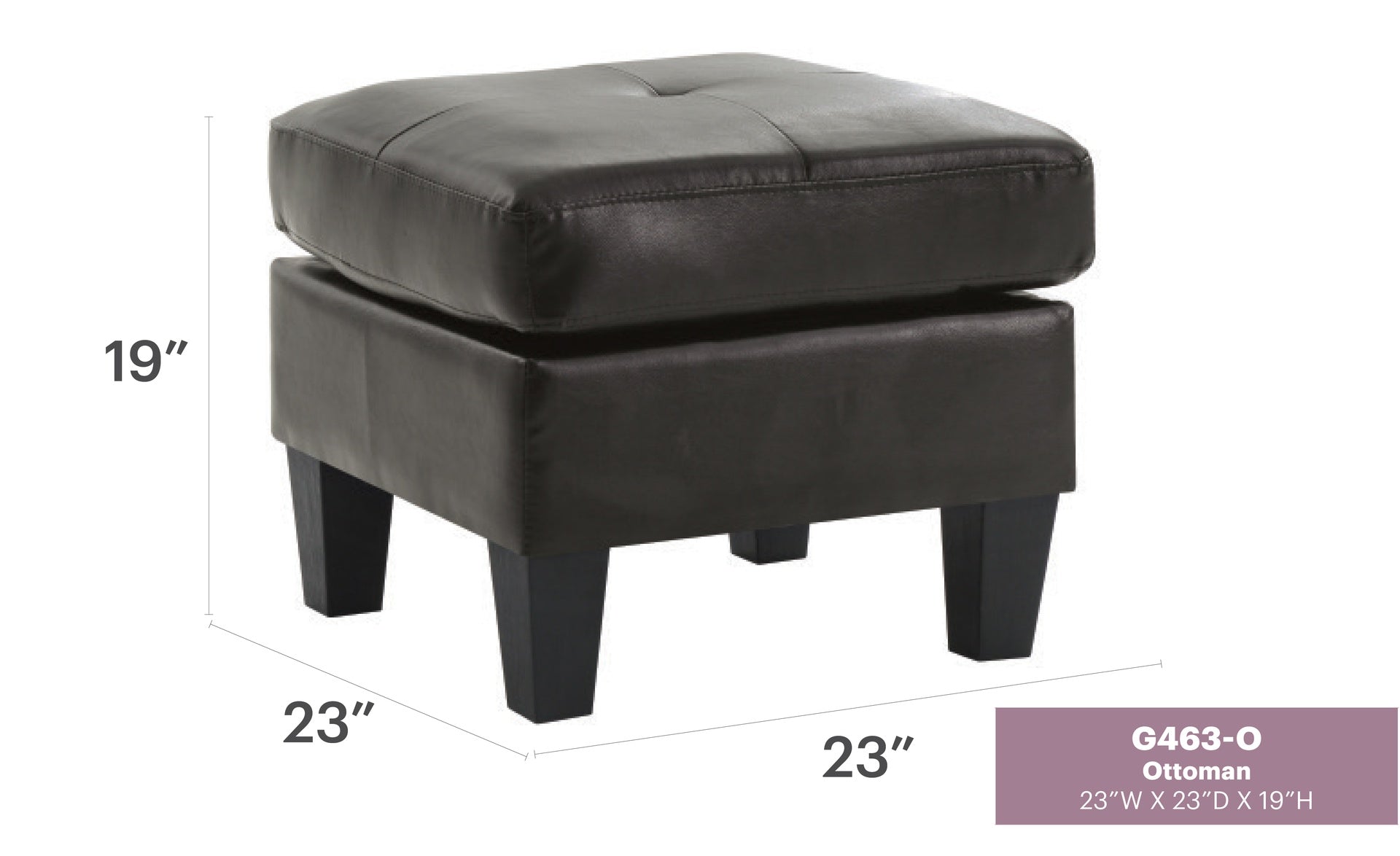 Casual Black Ottoman For Stylish Spaces