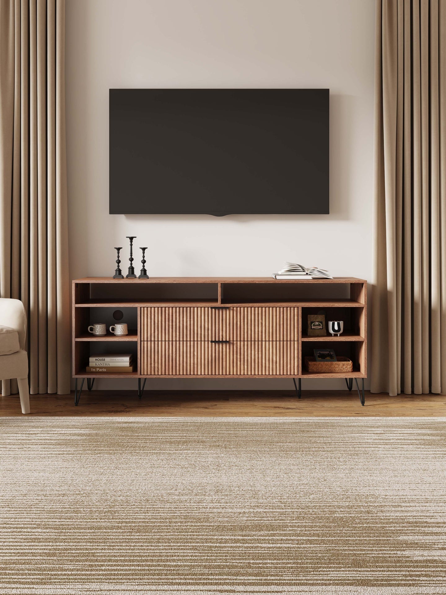 TV Stand in Golden Brown