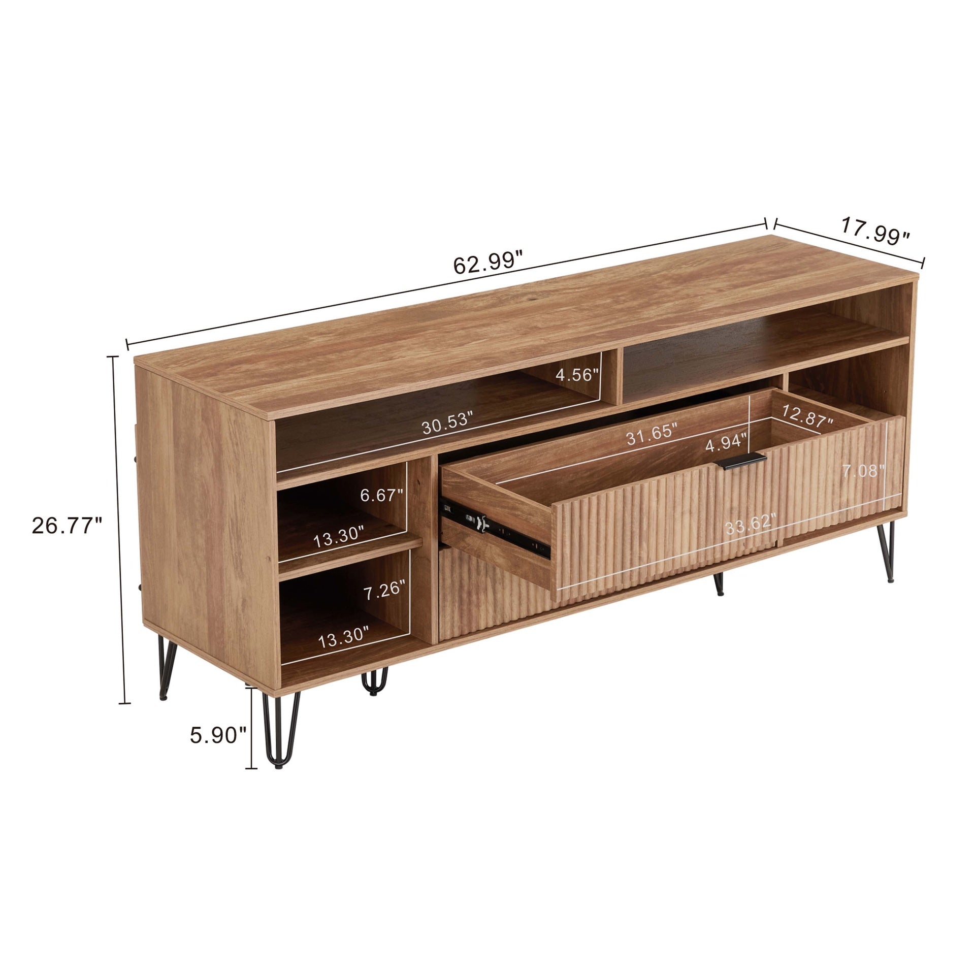 TV Stand in Golden Brown