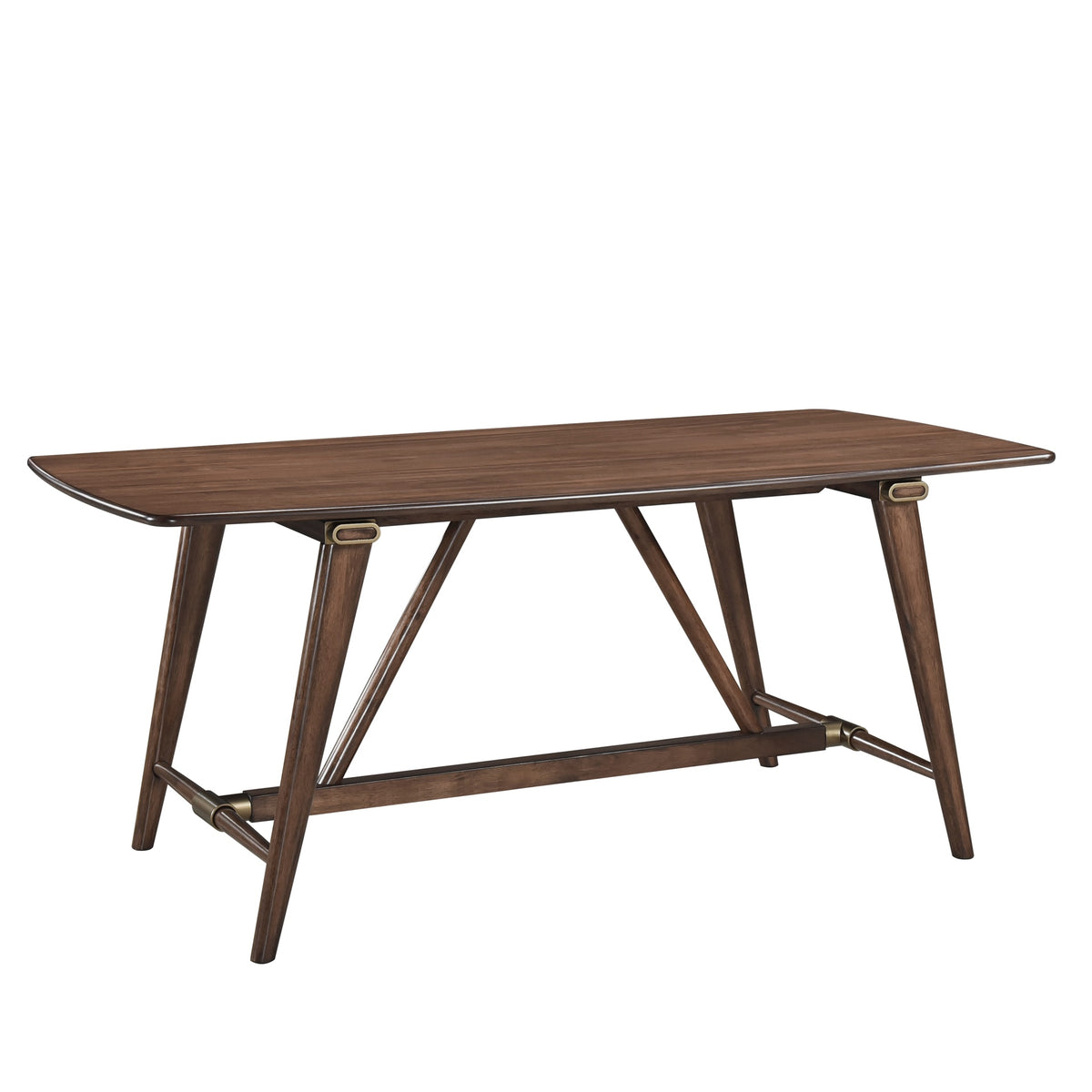 Modern Design 1pc Dining Table Brown Finish Wooden Dining Kitchen Furniture
