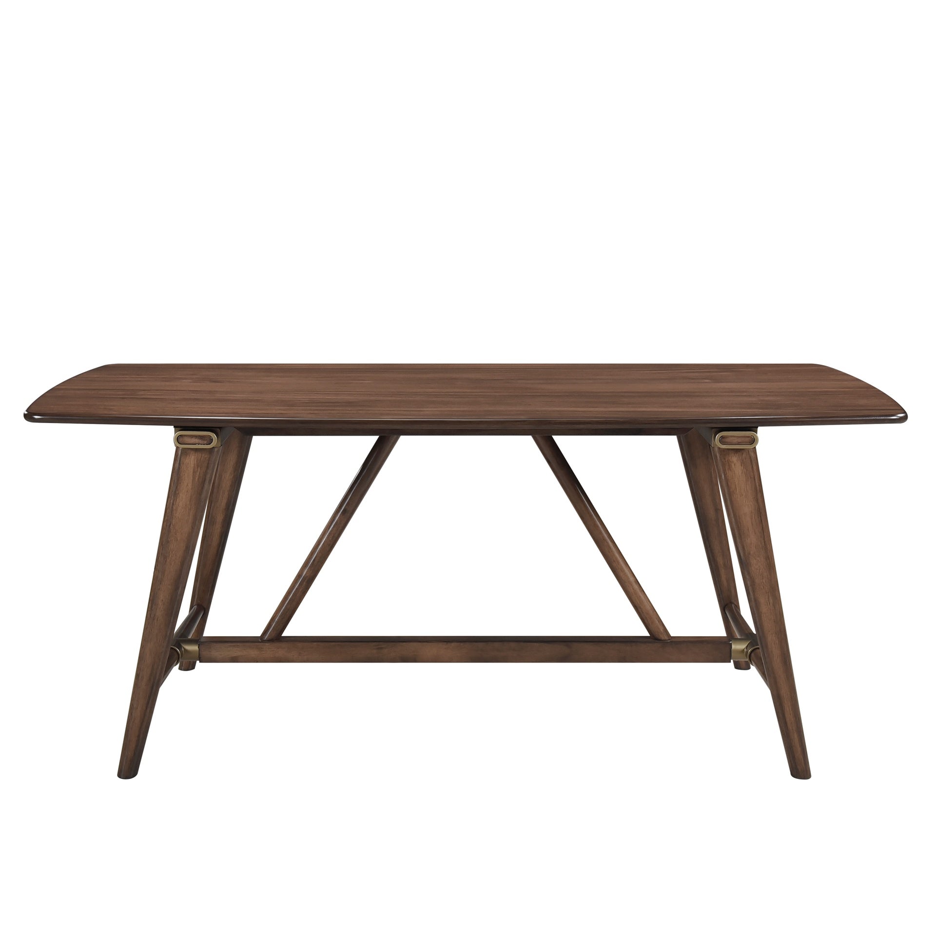 Modern Design 1pc Dining Table Brown Finish Wooden Dining Kitchen Furniture
