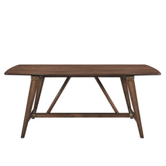 Modern Design 1pc Dining Table Brown Finish Wooden Dining Kitchen Furniture