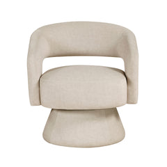Modern Luxury Swivel Accent Chair 1pc Taupe Velvet Upholstery Solid Wood Stylish Home Furniture