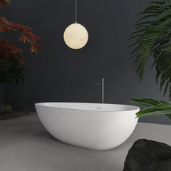 66.9 inch freestanding solid surface soaking bathtub for bathroom