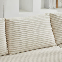 Modular Sectional Couches for Living Room: Right Facing Chaise Longue (Beige)