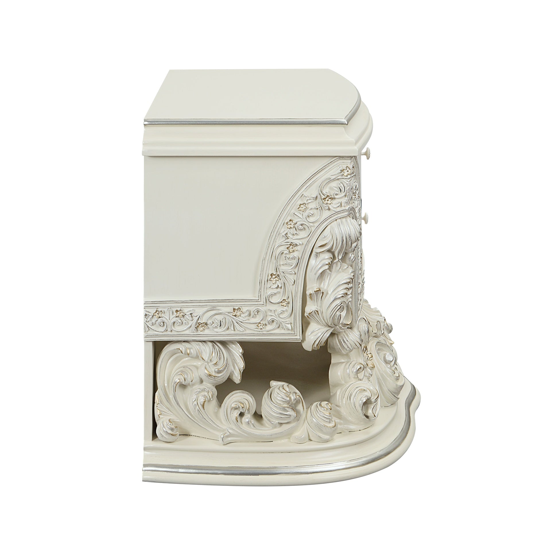 Adara Antique White Finish Nightstand