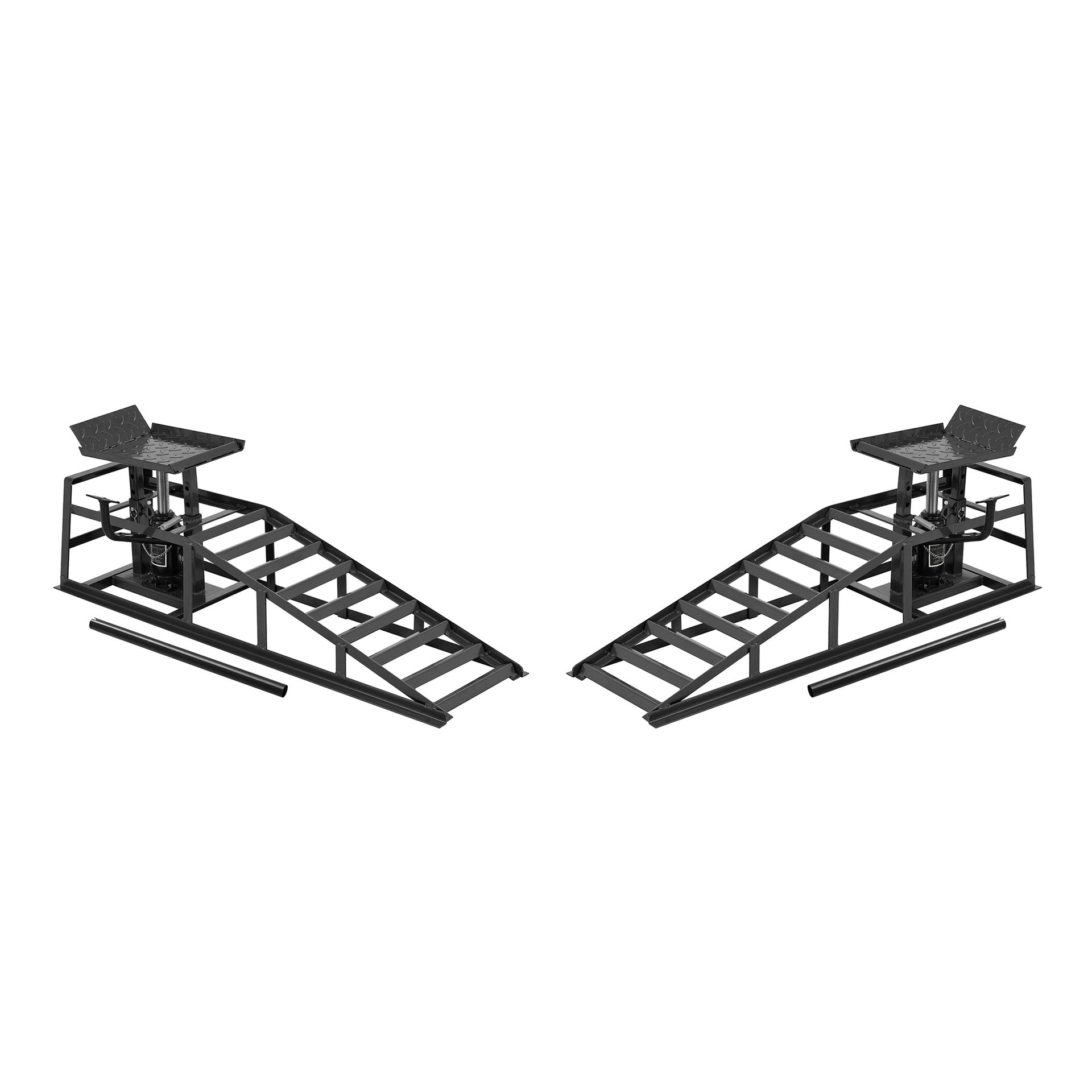 Auto Car Truck Service Ramps Lifts with Pedal, Garage Car Lift Hydraulic Ramps 5 Ton,Automotive Hydraulic Lift Repair Frame Lift(2 Pack) Black color