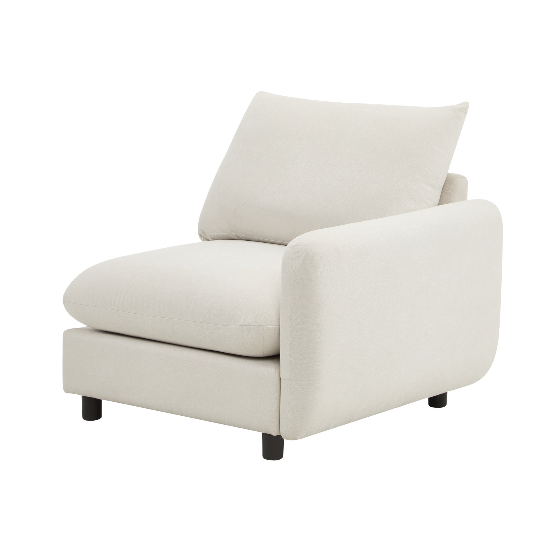 99 in. 4-Piece L Shaped Modular Free Combination Sectional Sofa Couch with Ottoman