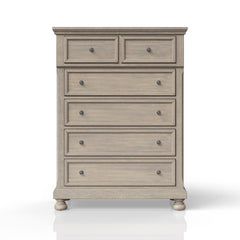 Antique Gray 5 Drawer Chest