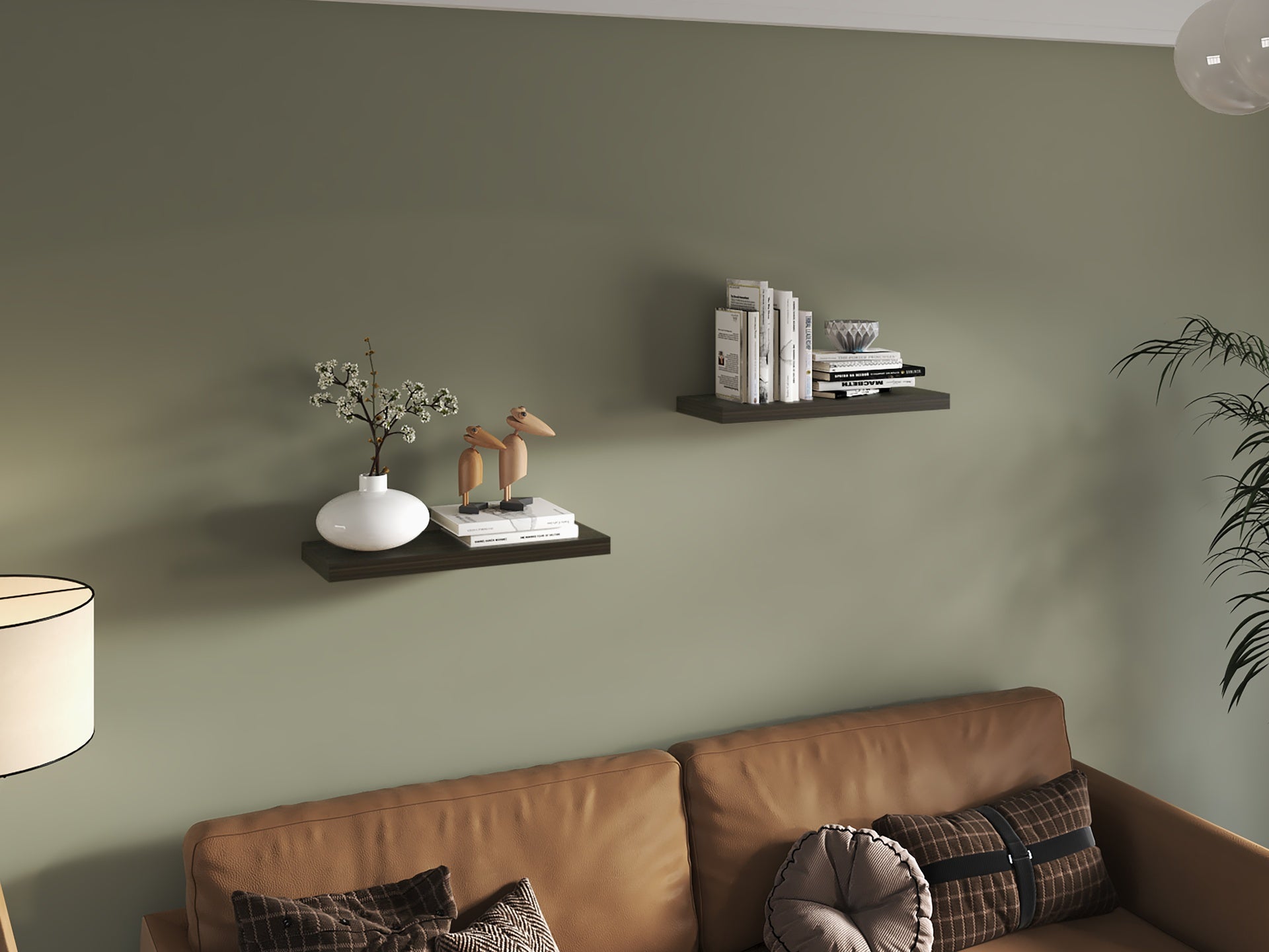 Ecco 31.5" Wide Floating Shelves Set Of 2, Shelves For Wall Decor For Bedroom, Bathroom Storage Shelves, Book Shelves For Living Room