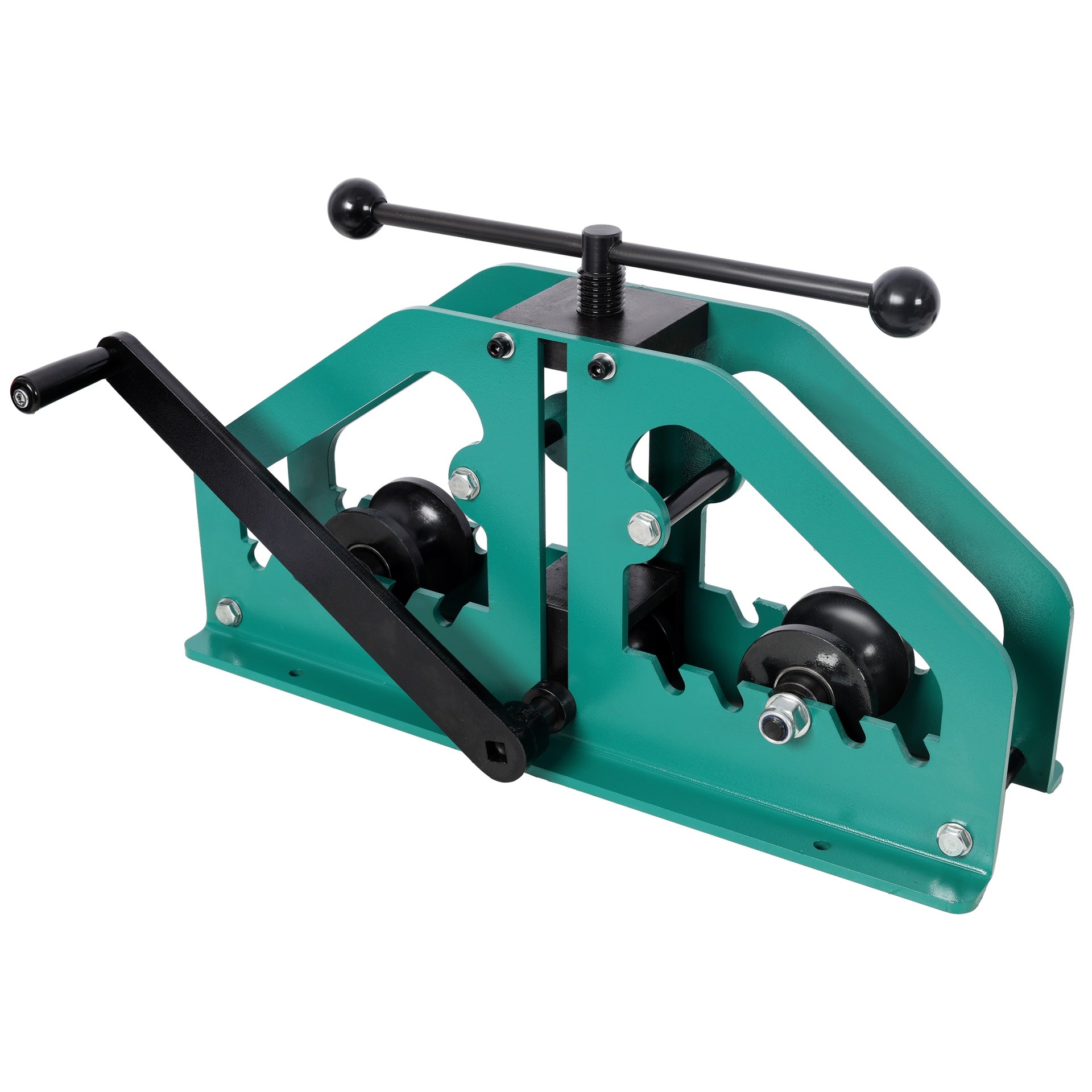 Tube Roller Bender with 6pcs Dies,Pipe Rolling Machine, Pipe Bending Tool for Square, Round Tube, Green color