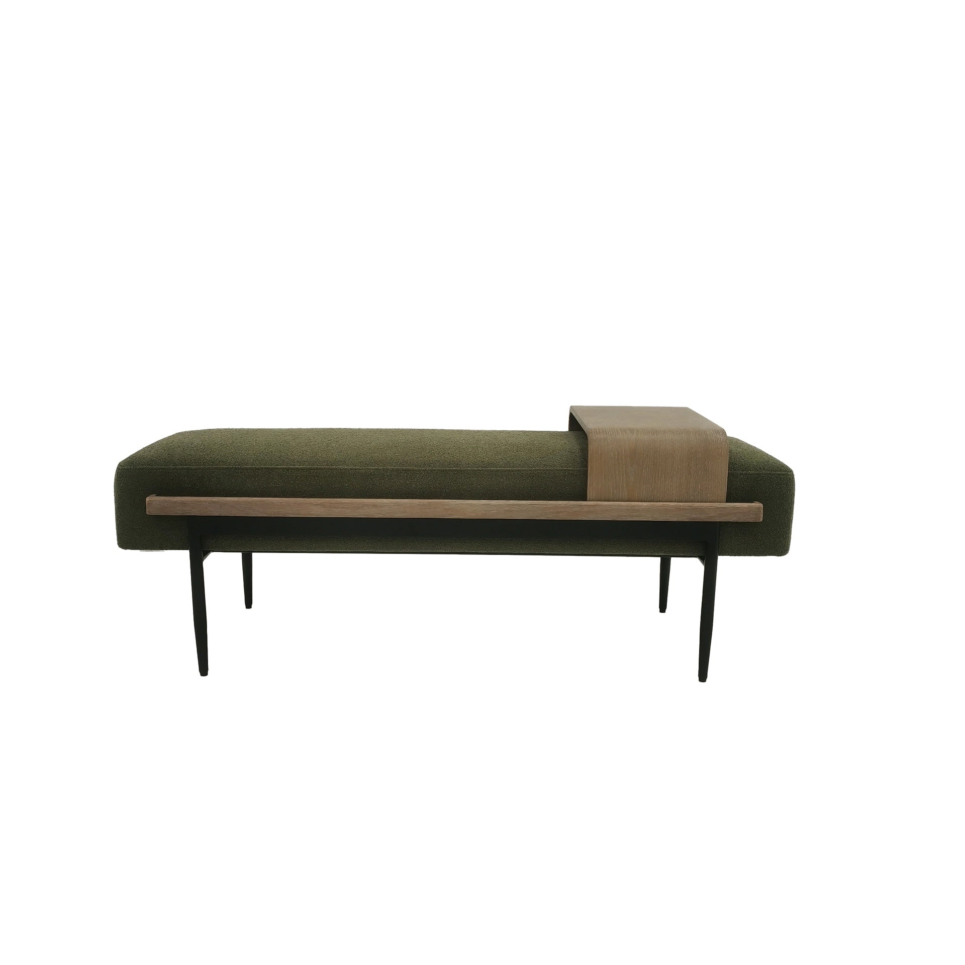 1 PCS See below Cocktail Ottoman with slide tray Green