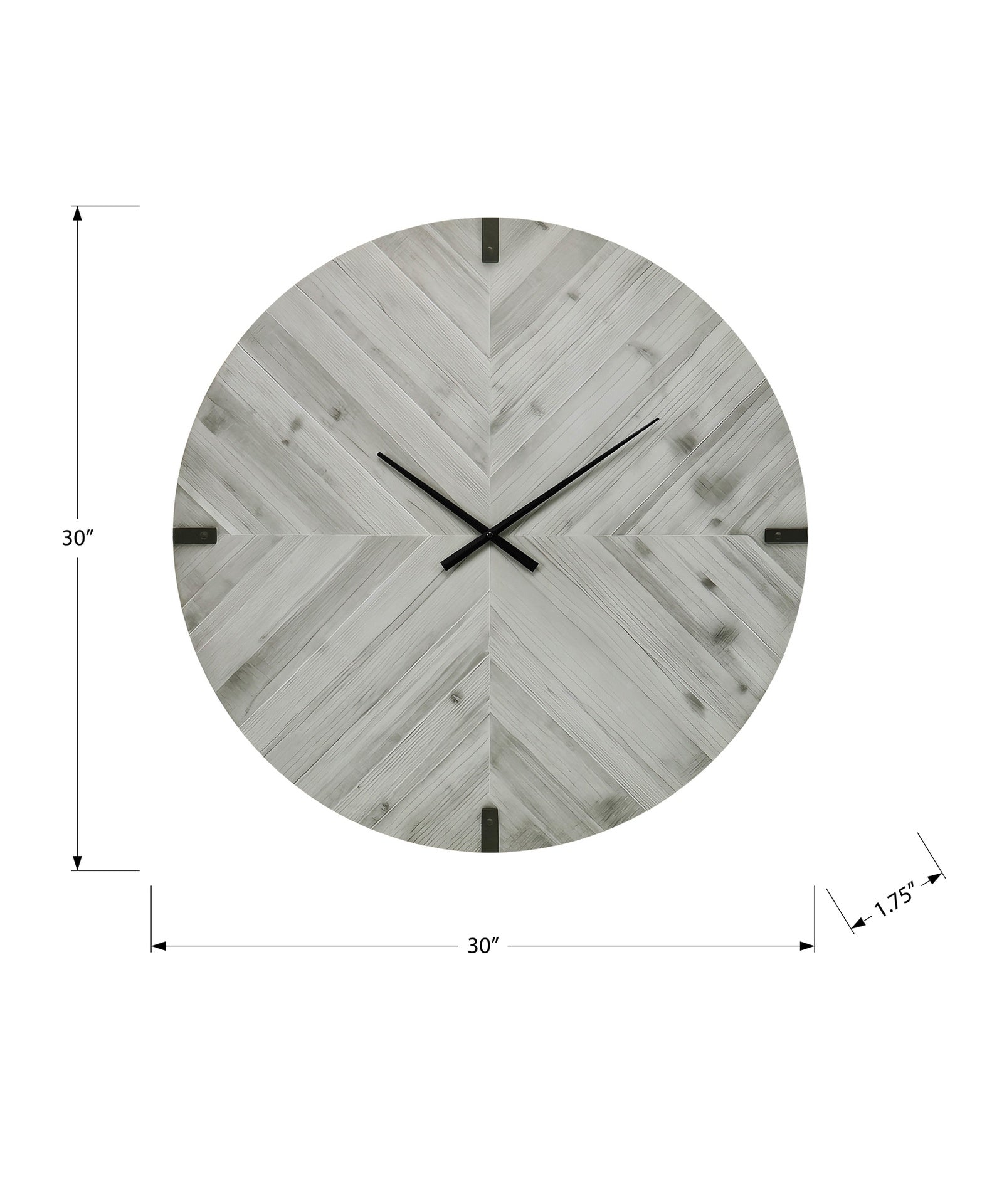 Clocks, 30" Round, Large Oversized, Wall Clock, Grey, Contemporary, Modern