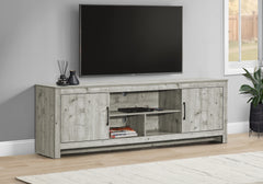 Tv Stand, 72 Inch, Console, Media Entertainment Center, Storage Cabinet, Living Room, Bedroom, Rustic Grey Laminate, Transitional